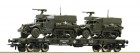 76863 Roco Flat car loaded with half track vehicles